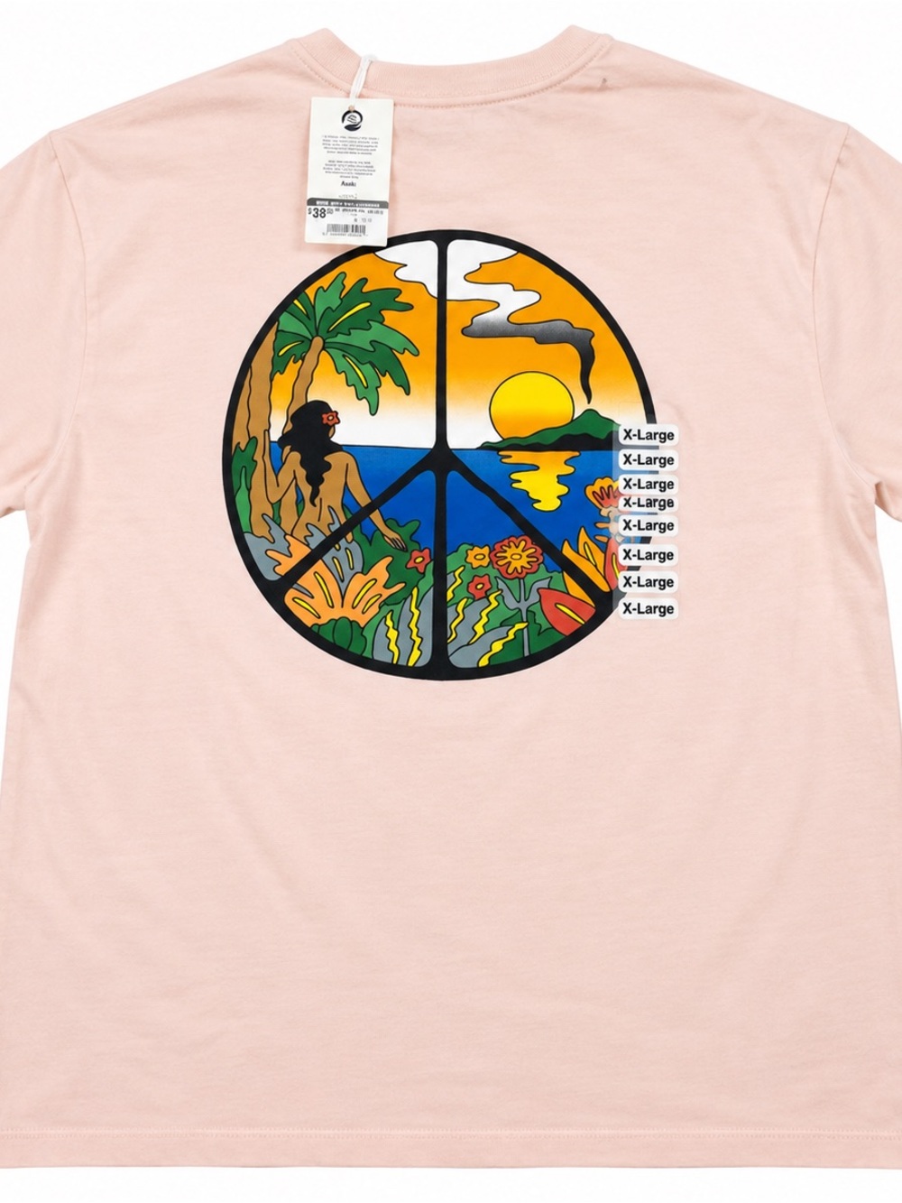 Katin Pale Pink Short Sleeve Crew Tee with Small Chest Logo